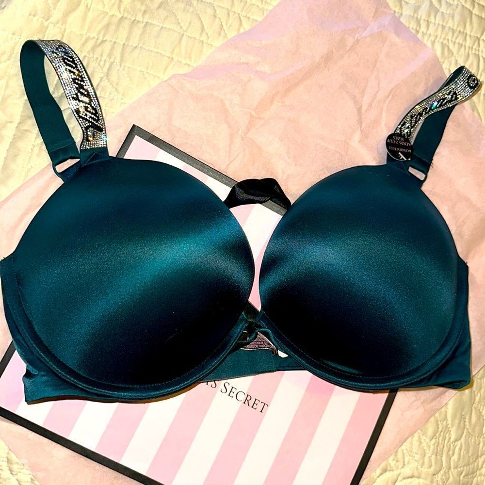 Victoria's Secret Teal Bra with Silver Accents